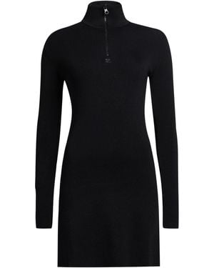 Courreges Mini Dress Merino Wool - Black