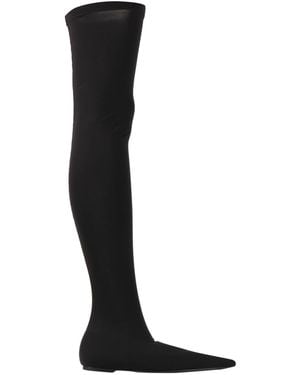 Dolce & Gabbana Stretch Jersey Thigh-High Boots - Black