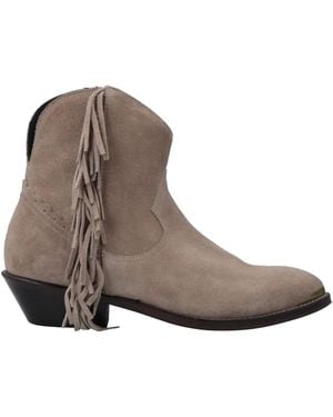 Grey Mer Ankle Boots - Brown