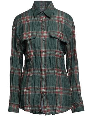 R13 Shirt Cotton, Silk, Metallic Fiber - Green