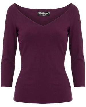La Petite Robe Di Chiara Boni Top Polyamide, Elastane - Purple
