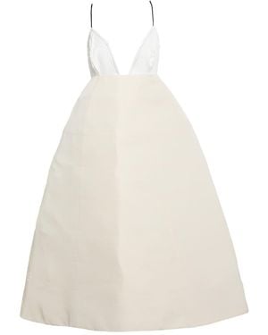 KHAITE Cream Midi Dress Viscose, Virgin Wool, Nylon, Elastane - White
