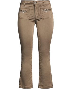 Liu Jo Military Trousers Cotton, Polyester, Elastane - Natural