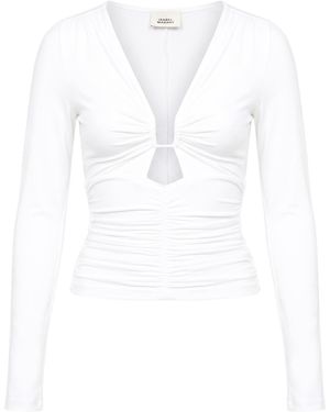 Isabel Marant Top Viscose, Elastane - White
