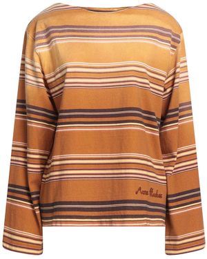 Acne Studios Enos Striped Cotton-jersey Top - Orange