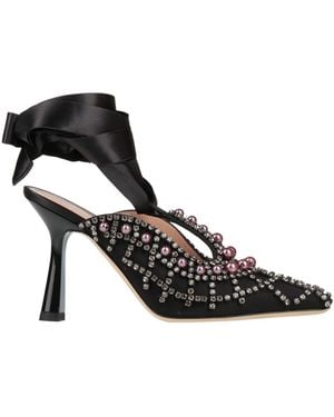 Alberta Ferretti Pumps Textile Fibers - Black