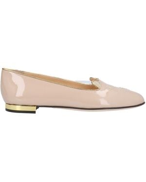 Charlotte Olympia Ballet Flats Soft Leather - Natural