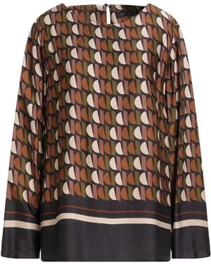 Elena Miro Military Top Viscose - Brown
