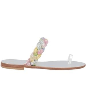 EDDICUOMO Thong Sandal Leather - White