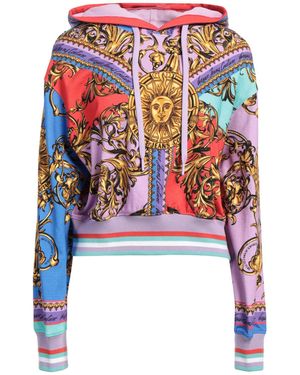 Versace Jeans Couture Mauve Sweatshirt Cotton, Polyester, Polyamide, Elastane - White