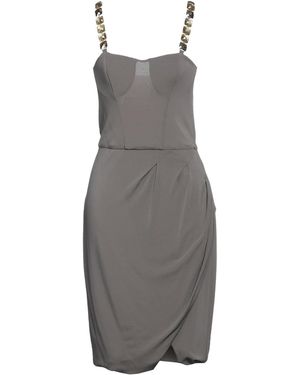 Cristinaeffe Taupe Midi Dress Viscose, Polyamide, Elastane - Gray
