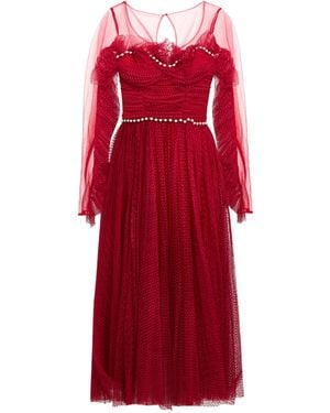 Elisabetta Franchi Midi Dress Polyamide - Red