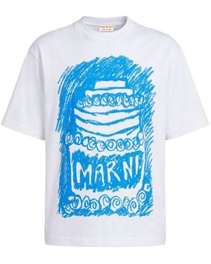 Marni T-Shirt Cotton - Blue
