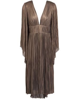 Maria Lucia Hohan Midi Dress Silk - Brown