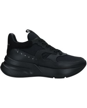 McQueen Sneakers Soft Leather, Textile Fibers - Black