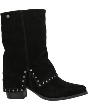 Top 3 Shoes Ankle Boots Leather - Black
