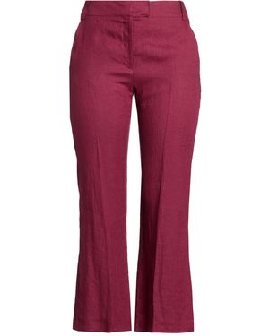 Marella Burgundy Pants Linen - Red
