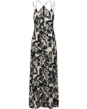 Grifoni Maxi Dress Silk - White