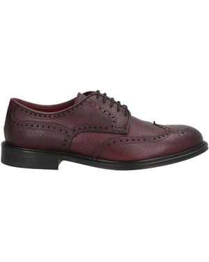 Migliore Burgundy Lace-Up Shoes Leather - Brown
