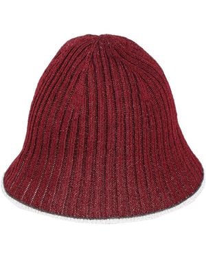 Brunello Cucinelli Hat Viscose, Polyamide, Brass - Red