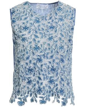 MARYBLOOM Top Linen - Blue