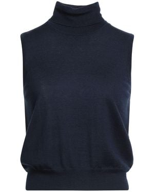 Rossopuro Midnight Turtleneck Wool, Silk, Cashmere - Blue