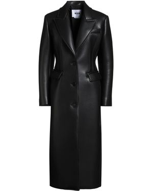 MSGM Coat Polyester, Polyurethane, Cotton, Elastane - Black
