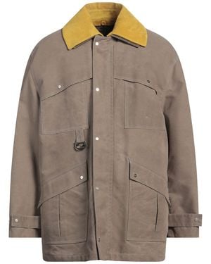 Fendi Khaki Jacket Polyamide, Cotton, Lambskin - Brown