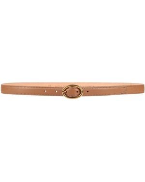 ANNAGRETA Sable X Camel Belt Leather - White