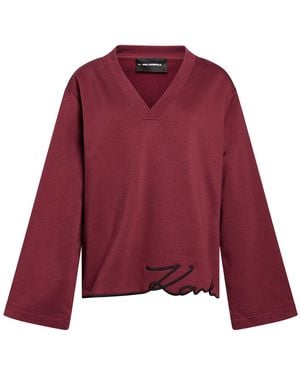 KARL LAGERFELD Sweatshirt Cotton, Polyester - Red