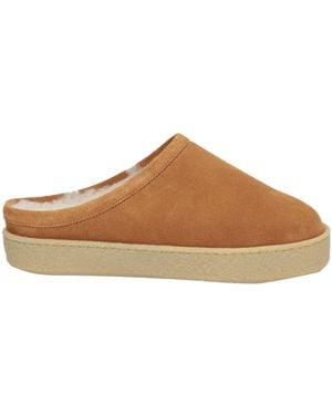 Isabel Marant Fozee Suede Flatform Mules - Brown