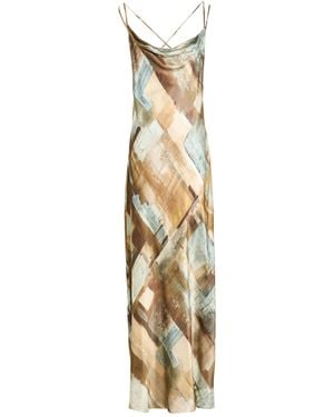 Antonelli Maxi Dress Silk - Metallic