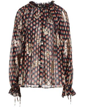 Etro Shirt Silk, Metallic Fiber - Brown