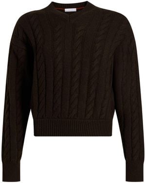 Ferragamo Dark Sweater Virgin Wool, Cashmere - Black