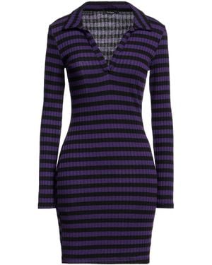 THE LULÙ Mini Dress Polyester, Viscose, Elastane - Blue