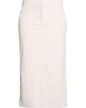 Rebel Queen Midi Skirt Polyester, Elastane - Natural