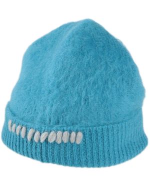 Bonsai Azure Hat Acrylic, Mohair Wool, Polyamide, Wool - Blue