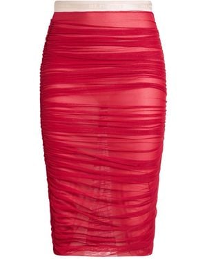 DES_PHEMMES Midi Skirt Polyamide, Elastane - Red