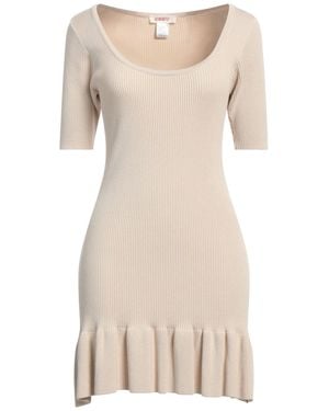 Kontatto Mini Dress Viscose, Acrylic, Elastane - Natural