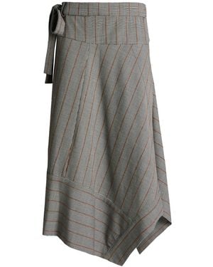 Alysi Midi Skirt Polyester, Wool, Elastane, Cotton - Gray