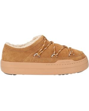 Moon Boot Camel Ankle Boots Leather - Brown