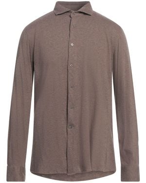 Del Siena Taupe Shirt Cotton, Cashmere - Brown