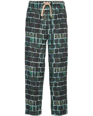 Barena Pants Linen - Blue