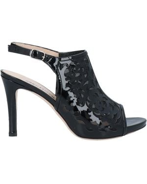 Melluso Sandals Soft Leather, Textile Fibers - Black