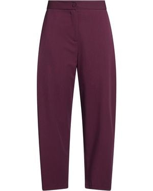 ViCOLO Plum Trousers Polyester, Viscose, Elastane - Purple