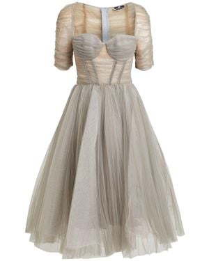 Elisabetta Franchi Midi Dress - Grey