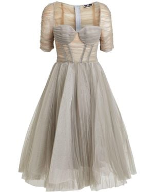 Elisabetta Franchi Midi Dress - Gray