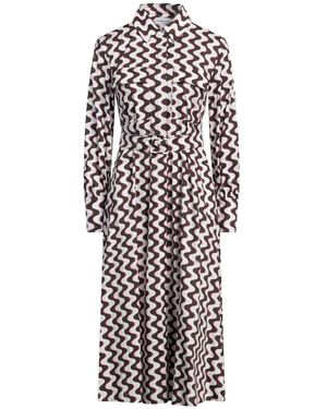 Marella Midi Dress Cotton, Elastane - White