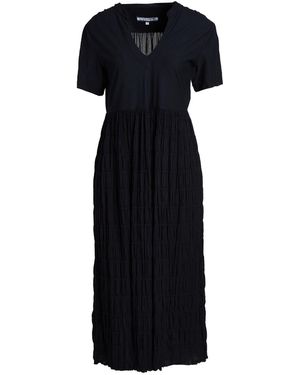European Culture Midnight Midi Dress Cotton, Elastane - Black