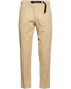 White Sand Khaki Trousers Cotton, Polyester, Polyamide - Natural